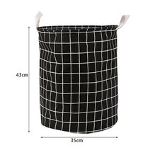 햄퍼 빨래함 빨래통 35x45cm 대용초경량 세탁 바구니 가정용 접이식 옷 코튼 린넨 가방 장난감 보관, 13 14