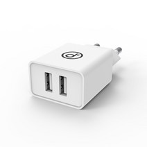 더블디 아이폰 고속충전기 12W 듀얼 2.4A, 화이트