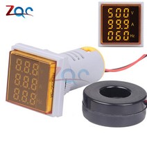 절연 저항 측정기3in 1 AC 60 ~ 500V 디지털 전압계 전류계 Hz Hertz 주파수 측정기 표시기 테스터 Amp 신, 04 Round Shunt
