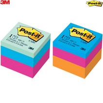 [3M] 포스트잇 2051 형광 큐브 47.6x47.6mm 400매, 2051-N