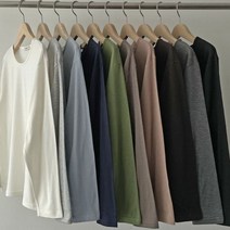 오굿초이스 윈터 속기모 유넥 기본 티셔츠 (9color)