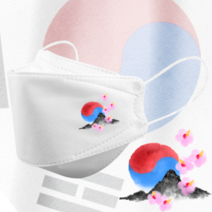 인쇄마스크 대한민국 태극기 마스크 25매 모델명 dk_47 KF94 커스텀 3D입체형