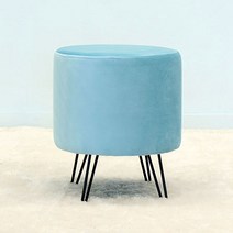 가구앤하우스 원형 벨벳 화장대 식탁 카페 보조의자 비수납형 스툴 (5colours), 원형 스툴(벨벳/민트)