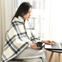 체크담요 캠핑 커플선물 똑딱이 애착이불 망토 캠핑용 아기요 와이프 선물 얇은 쇼파