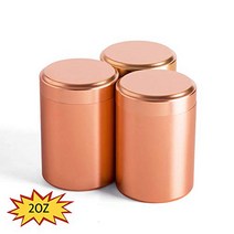 Tea Tins， Airtight Smell Proof Durable Multi-Use Portable Metal Herb Jar Container. Waterproof Alumi, 1, rose gold2