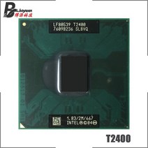 해외 인텔 코어 듀오 T2400 SL8VQ SL9JM 1.8 GHz 듀얼 코어 듀얼 스레드 CPU 프로세서 2M 31W 소켓 M mP, 한개옵션0