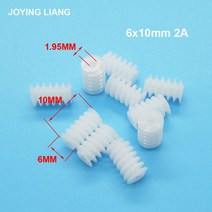 샘플 웜기어 3.5x5mm 0.3M / 5x5mm 0.8A 0.4M 6x8mm 6x10mm 0.5M 2A DIY 장난감 모델 전송 헬리컬 기어 10 피스, [02] 6X8mm 2A 0.5M, 10개