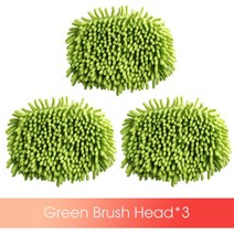 carwash brush 청소 걸레 셔닐 빗자루 조절 가능한 신축 긴 손잡이 자동차 청소 도구 회전식 브러시 car accessorie, 걸레 헤드 x 3pcs