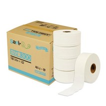 쌔니큐)점보롤화장지(300M(2겹)x4롤), 1