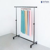 지엔 이동식 행거 철제 스탠드 옷걸이 강철 일자, 화이트, 4. 철제 3색 행거