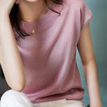 케이에비뉴 라운드넥 샤이닝 펄 니트