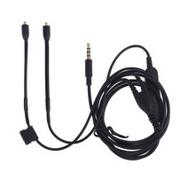 -shure -se215 SE425 SE535 헤드셋에 대한 볼륨 컨트롤이있는 오드리오 이어폰 케이블
