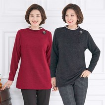 엄마옷 모슬린 소프트 밍크 겉기모 반폴티셔츠 ETP912201