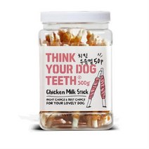 THINK YOUR DOG TEETH 우유껌 스틱 건조간식 42p 500g, 20개, 치킨맛
