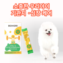 강아지 기관지 심장케어 애견 포뮬러 브로멜라인 불순물 배출 심장 에너지 코엔자임Q10 기관지 수분 코팅막 협착증 호흡기 애견보호, 5박스, (10g x 15포)