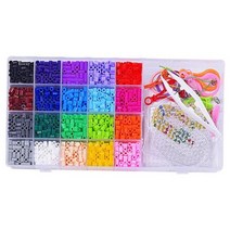 Pegboards와 하마 비즈 다림질 종이 퓨즈 비즈 키트 구슬 키트, 20 Colors 2000PCS