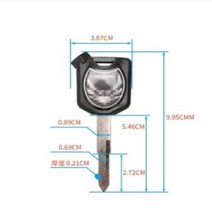 오토바이자물쇠 보조키 혼다 오토바이 블랭크 키 언컷 블레이드 블랙레드 PCX 125 SCR100 WH110 150 125, 1 black right
