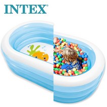 인텍스 유아 아동 어린이 물놀이 3단투명 베란다 볼 풀장 수영장 대형, 상세페이지 참조