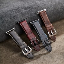 재고정리 독일 crazy horse leather 애플워치호환 가죽스트랩, 브라운, 42-44-45mm