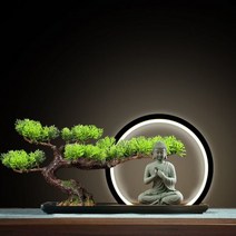 조화 인공 나무 분재 홈 거실 모래 테이블 호텔 현관 조경 장식 녹색 식물 장 시뮬레이션, PMB1015