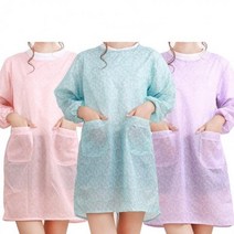 김장용 주방방수앞치마 주방 예쁜 미용실 식당 앞치마 파스텔 방수앞치마, 민트