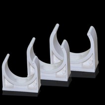 다용도 pvc U형 U자 원형 파이프 배관 호스 고정 클램프 홀더 거치대 걸이 받침대 받침 랙 렉 브라켓 U클램프 새들 양 새들 섀들 행거 조인트 클립 크립 크램프 화이트, 40mm흰색
