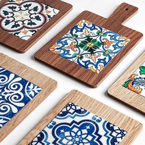코르크바닥 깔개 세라믹 냄비받침대 오븐용기 스텐냄비 라면 컵받침 서빙용 찌개용, 냄비받침 우드스퀘어 F