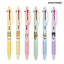 카카오프렌즈 3색 볼펜 멀티펜 0.7mm, 어피치