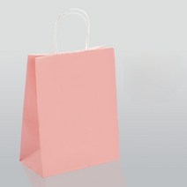 크라프트 쇼핑백 종이 봉투 손잡이 색상 강화 두꺼운 크래프트 핸드백 무료 맞춤형 로고 멀티, 144.색상  010  100pcs With logo3