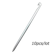 10pcs Shinetrip 7001 항공 알루미늄 합금 텐트 못 초경량 스퀘어 네일 캠핑 가든 스테이크 후크 16cm, 은