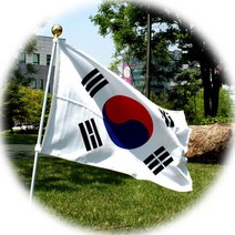 바람에 엉키지 않는 회전깃대 태극기(슬리브형), 단품