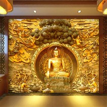 beibehang 황금 불상 불교 사원 벽화, 1