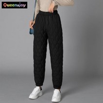 퀸앤조이 다이아 누빔 블랙 밴딩 조거팬츠***판매자 SSK무역***