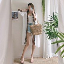 요시아나 [만원의행복] [당일발송] 인디언 쉬폰 롱 로브 가디건 -2컬러