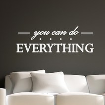 you can do everything 감성 레터링 스티커, 흰색