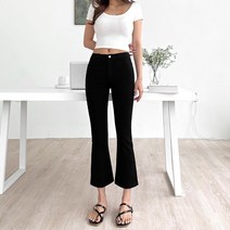 여성용 썸머 밴딩 스판 부츠컷 팬츠