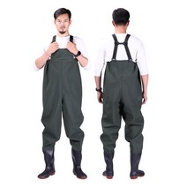 플라이낚시 허리장화 수산시장 갯벌 낚시 전신장화, 상세 페이지 참고, 38-그린 (방수 + 전력) (품질수준)