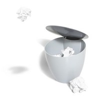 파우더룸 화장솜 면봉 작은 쓰레기 휴지통 신혼집, 1개, 그레이