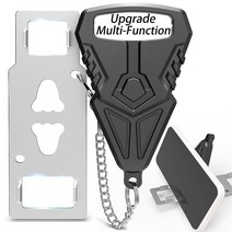 휴대용 도어락 보안 1팩 호텔 래치 아파트 문 잠금 에어비앤비 대학 기숙사 호텔 학교용 - 현관문용 추가 가정 안전 잠금 장치(레드)160620, Upgraded