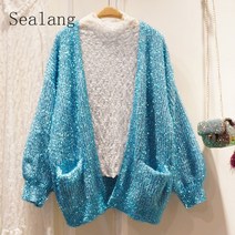 [Sealang]여성 가을 데일리 루즈핏 스팽글 니트 카디건 bv3kobo311