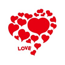 열전사 스티커 하트 열전사지, S, 1개