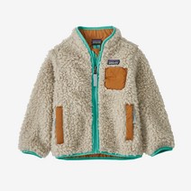 파타고니아키즈 양털 후리스 레트로X 재킷 크림 유아 플리스 아우터 K Retro-X Jacket