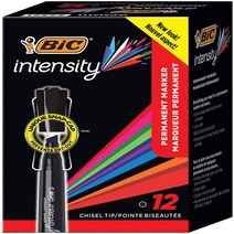 BIC Marking Permanent Marker Chisel Tip Black 12-Count null, 1