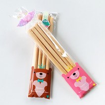 피크닉앤패키지 빼빼선물포장용품 빼빼로데이사탕포장봉투, 10장, 쵸코곰 롱봉투