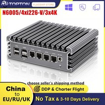 2.5G 소프트 라우터 펜티엄 N6005 셀러론 N5105 4 인텔 i226V 2500M 네트워크 카드 TPM2.0 3x4K @ 60Hz VPN 서버 방화벽 미니 PC, 해외공급사, Intel Celeron N5105 + AU, No Ram No Storage