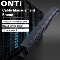 충전기정리 책상선정리 onti 1u2u 케이블 관리 수평 마운트 19인치 서버 랙 1224 슬롯 금속 핑거 덕트 와이어 오거나이저(커버 포함), 24슬롯 메탈