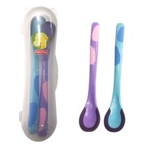 피셔프라이스 온도감지 이유스푼 1세트(2p) & 케이스 1개, 1세트, 퍼플블루