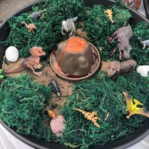 타임키즈 스몰월드 공룡 화산 폭발 놀이 화석 개구리 성장 한살이 놀이트레이 세트, 1. 화산폭발