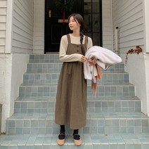 [제작] 베어디 코듀로이 뷔스티에 롱 원피스 67991 빅사이즈 여성의류
