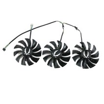 컴퓨터 CPU 쿨러 87MM RTX2080 2080Ti 그래픽 카드 GA92S2U DC12V 0.46A 4PIN ZOTAC GeForce RTX 2080 Ti AMP 에디션 팬, 3PCS